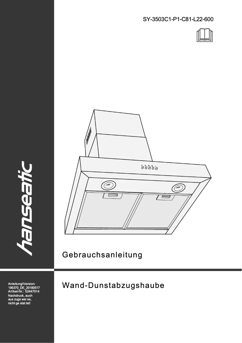 Página nº 1 - Manual de usuario Hanseatic SY-3503C1-P1-C81-L22-600
