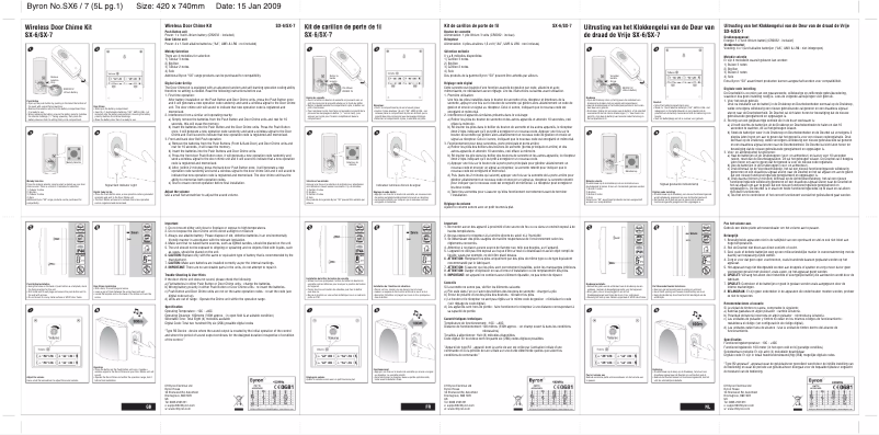 Imagen de la primera página del manual del dispositivo SX6