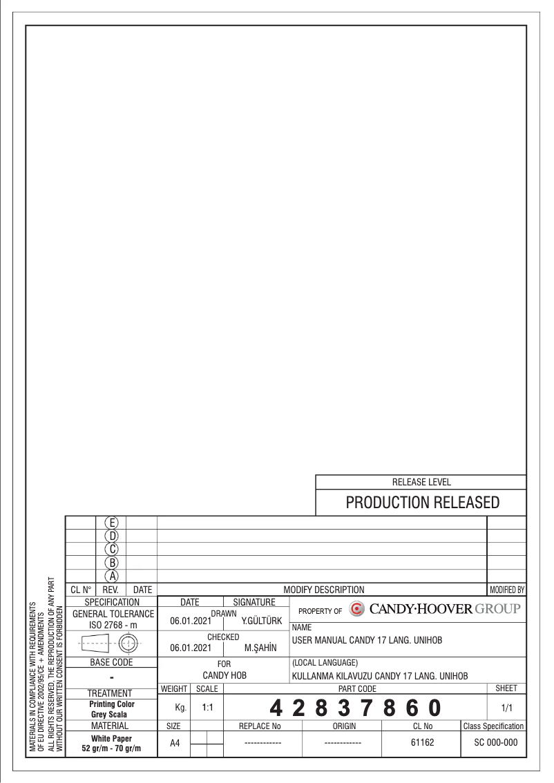 Imagen de la primera página del manual del dispositivo CHW6BR4WPX