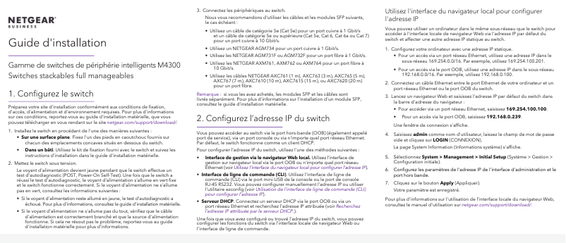 Página nº 1 - Guía de instalación Netgear M4350-48G4XF