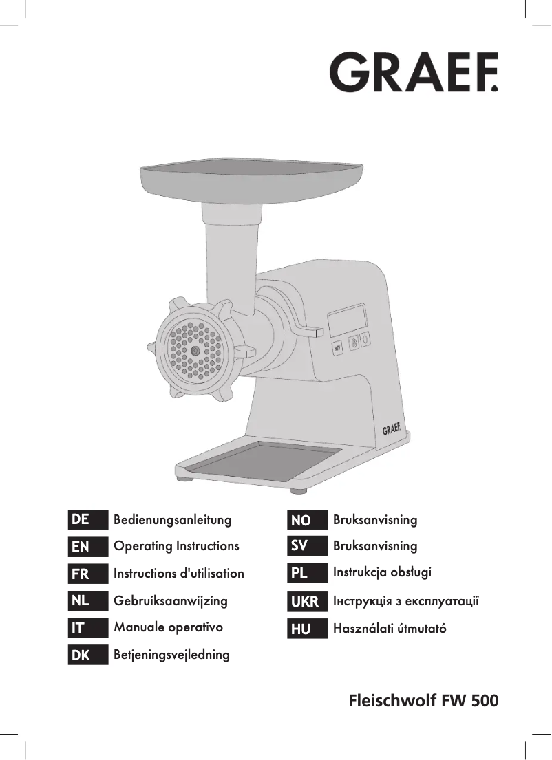 Página 1 del manual Manual de usuario Graef FW 500