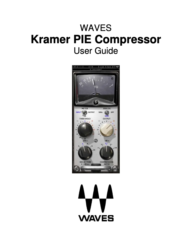 Página 1 del manual Manual de usuario Waves Kramer PIE Compressor