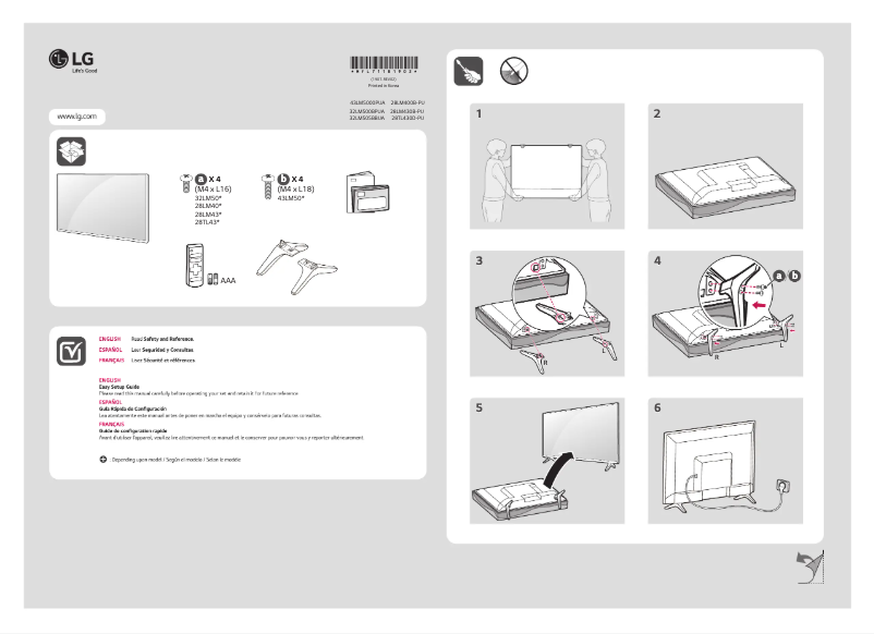 Imagen de la primera página del manual del dispositivo 28TL430D