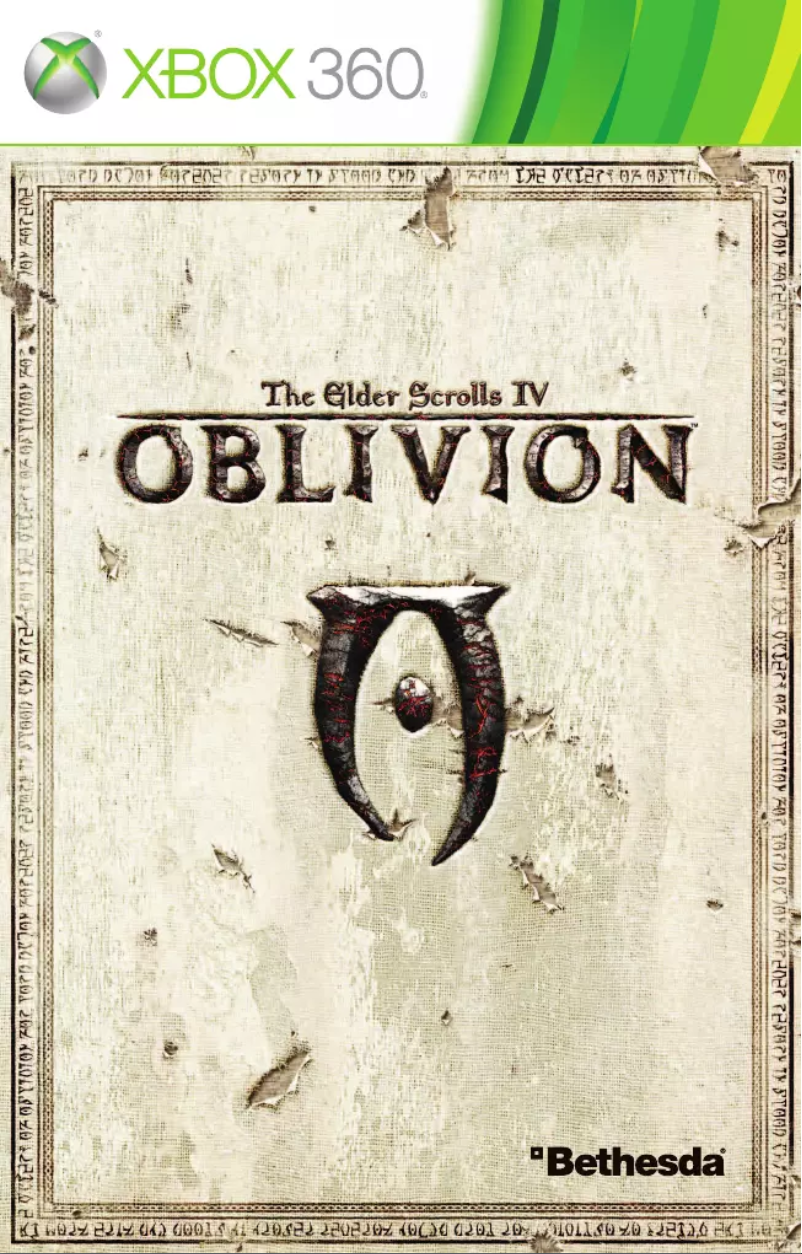 Página nº 1 - Manual de usuario Bethesda The Elder Scrolls IV: Oblivion 5th Anniversary Edition (Xbox 360)