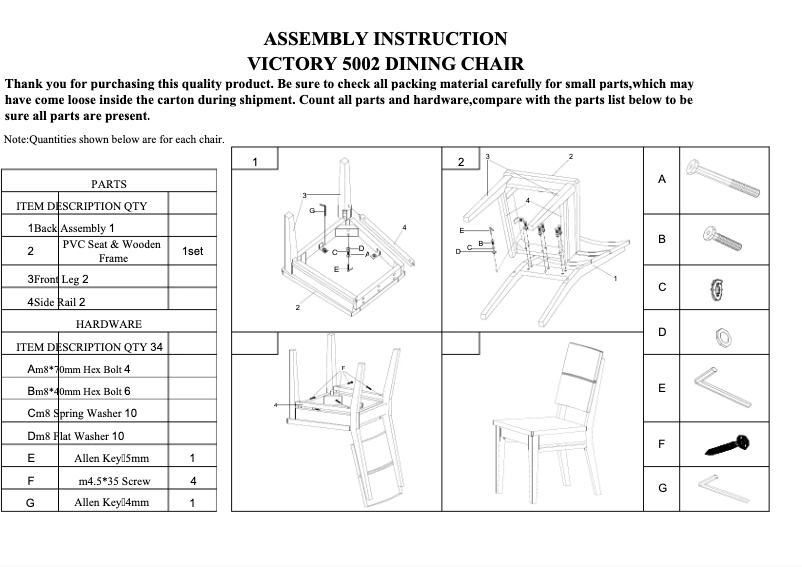 Imagen de la primera página del manual del dispositivo Victory