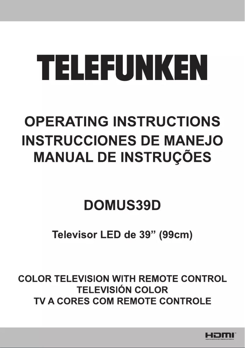 Página 1 del manual Manual de usuario Telefunken DOMUS39D