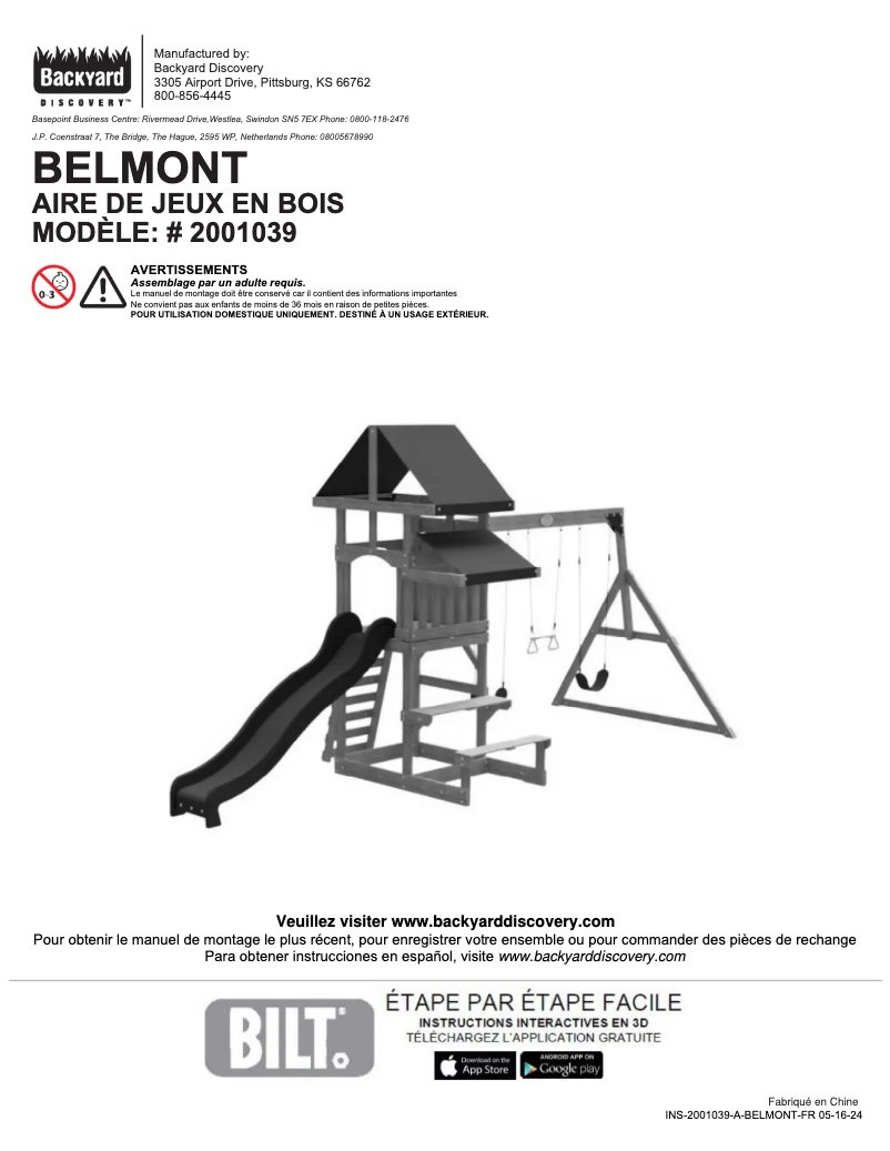 Imagen de la primera página del manual del dispositivo Belmont