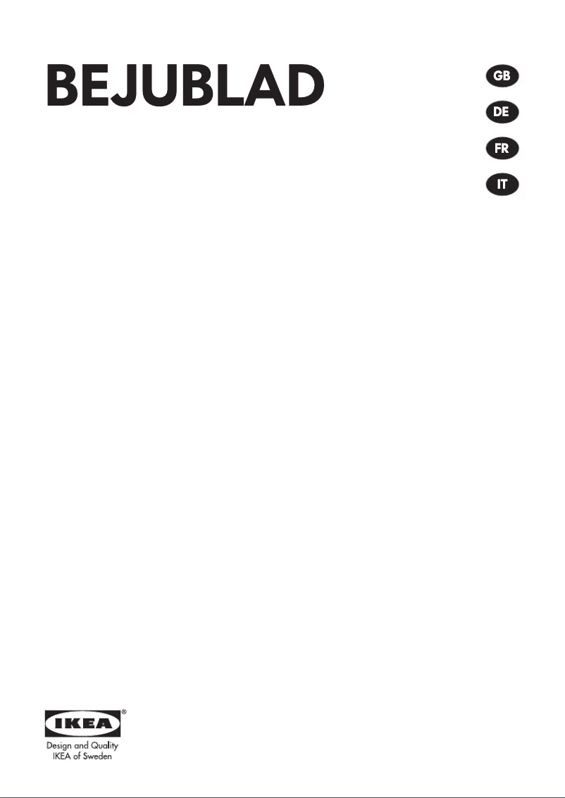 Imagen de la primera página del manual del dispositivo BEJUBLAD 104.118.50