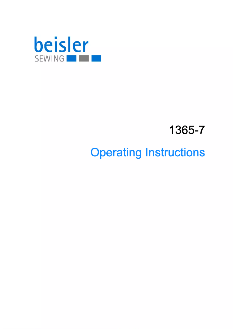 Página 1 del manual Manual de usuario Dürkopp Adler 1365-7