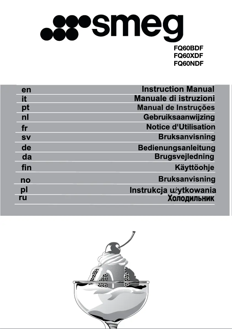 Página 1 del manual Folleto Smeg FQ60NDF