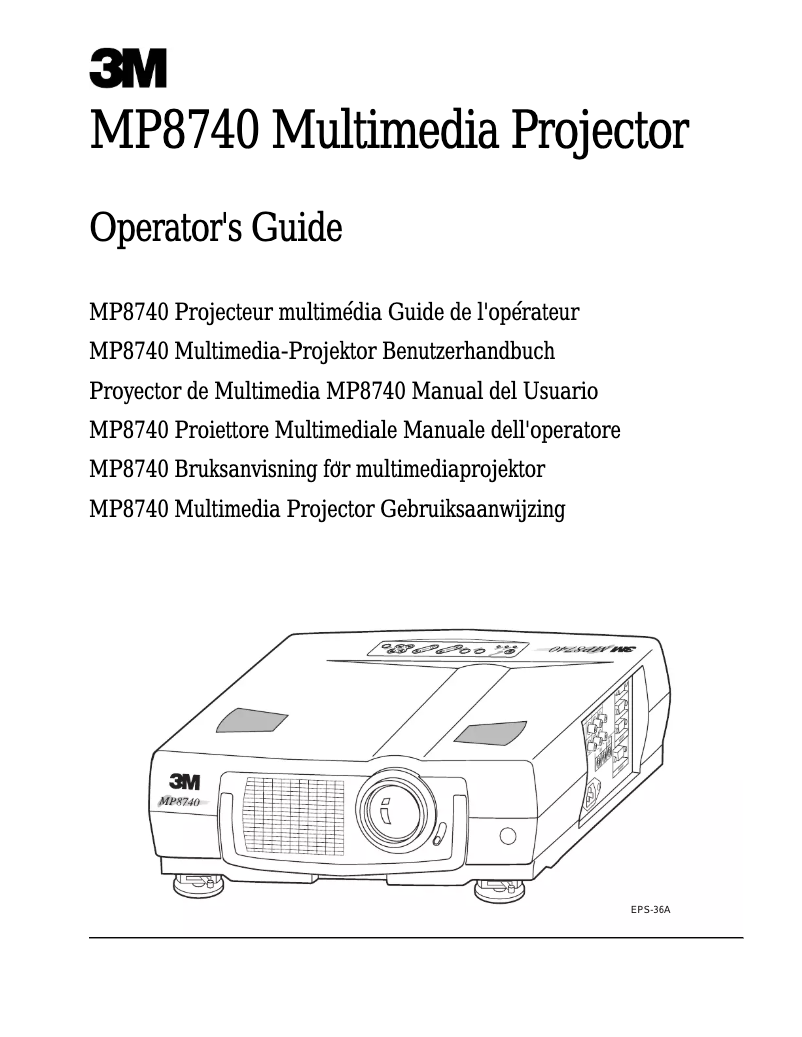 Imagen de la primera página del manual del dispositivo MP8740