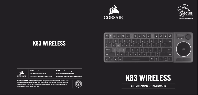 Página 1 del manual Manual de usuario Corsair K83