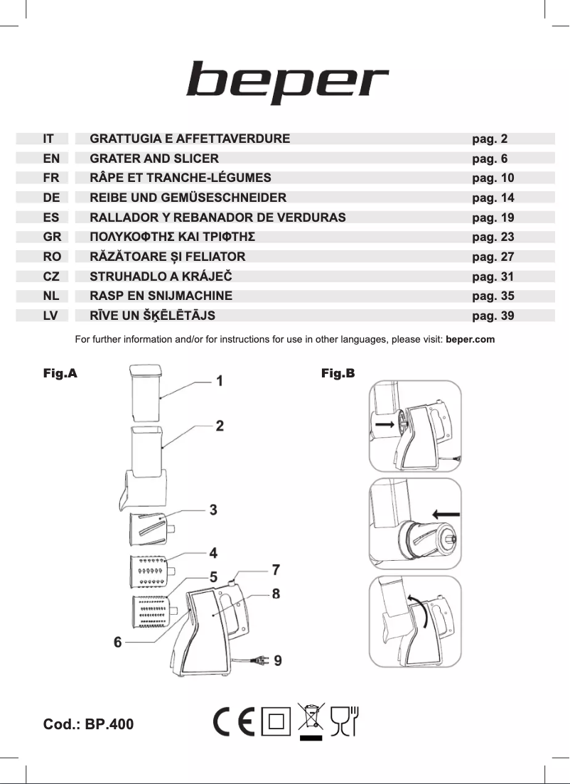 Página 1 del manual Manual de usuario Beper BP.400