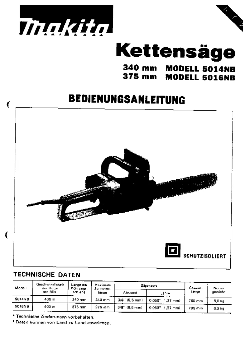 Imagen de la primera página del manual del dispositivo 5014NB
