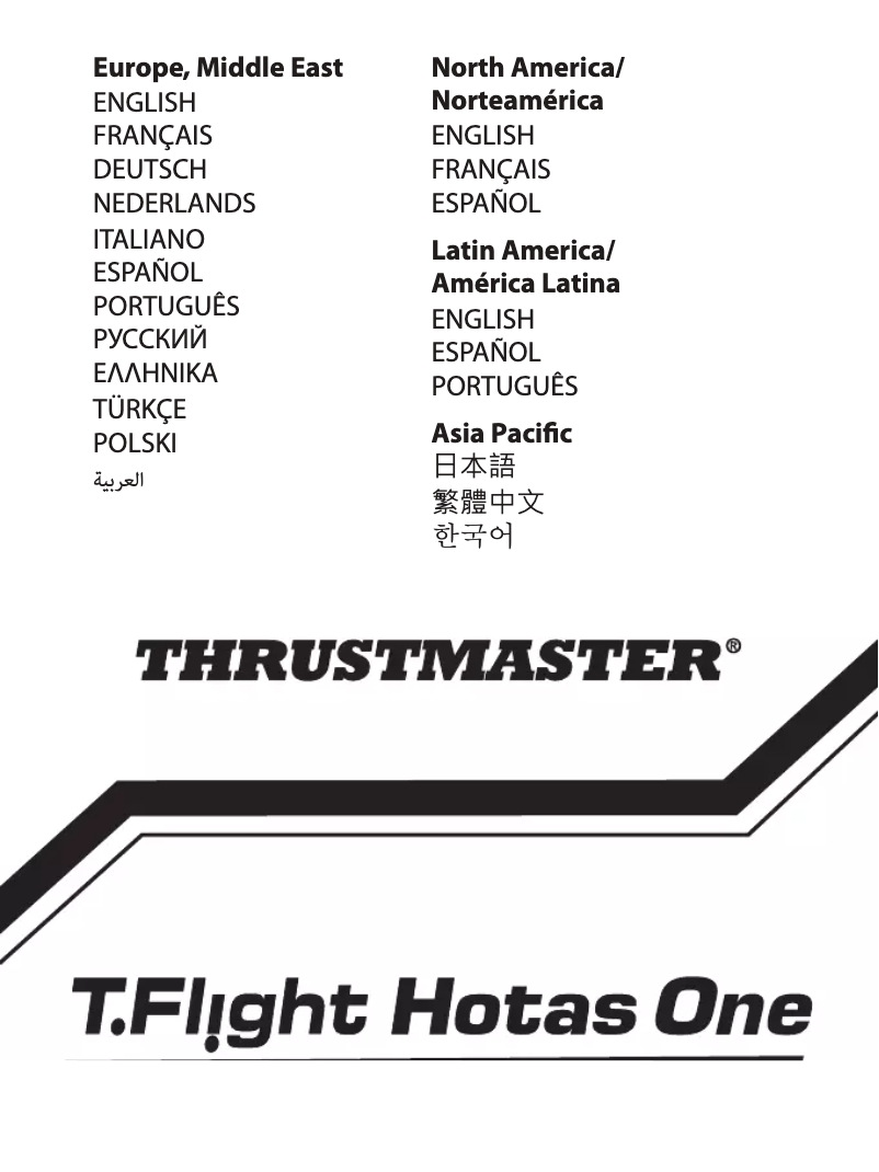 Imagen de la primera página del manual del dispositivo T.Flight Hotas One