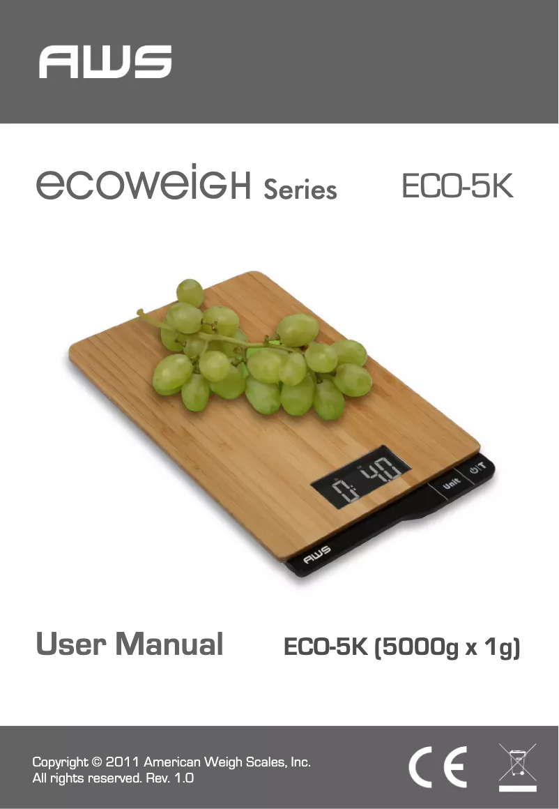 Imagen de la primera página del manual del dispositivo ECO-5K