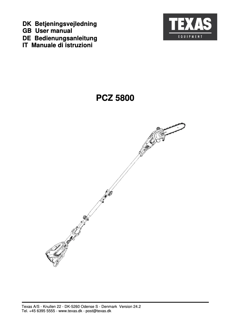 Página 1 del manual Manual de usuario Texas PCZ 5800