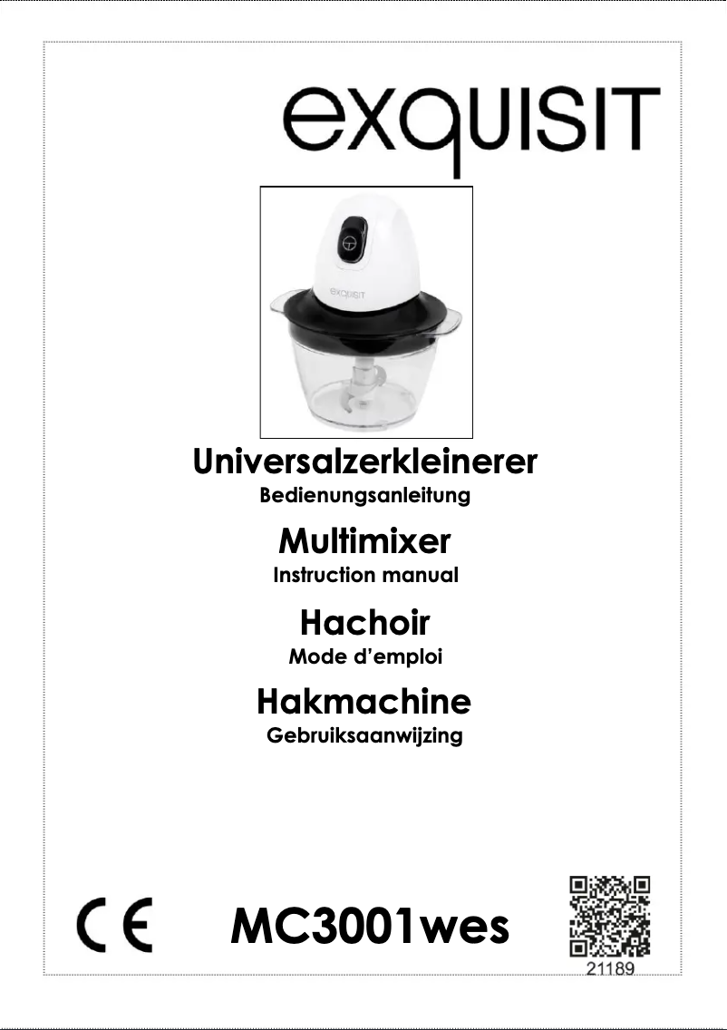 Imagen de la primera página del manual del dispositivo MC 3001 wes