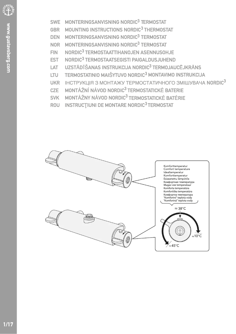 Imagen de la primera página del manual del dispositivo Nordic³