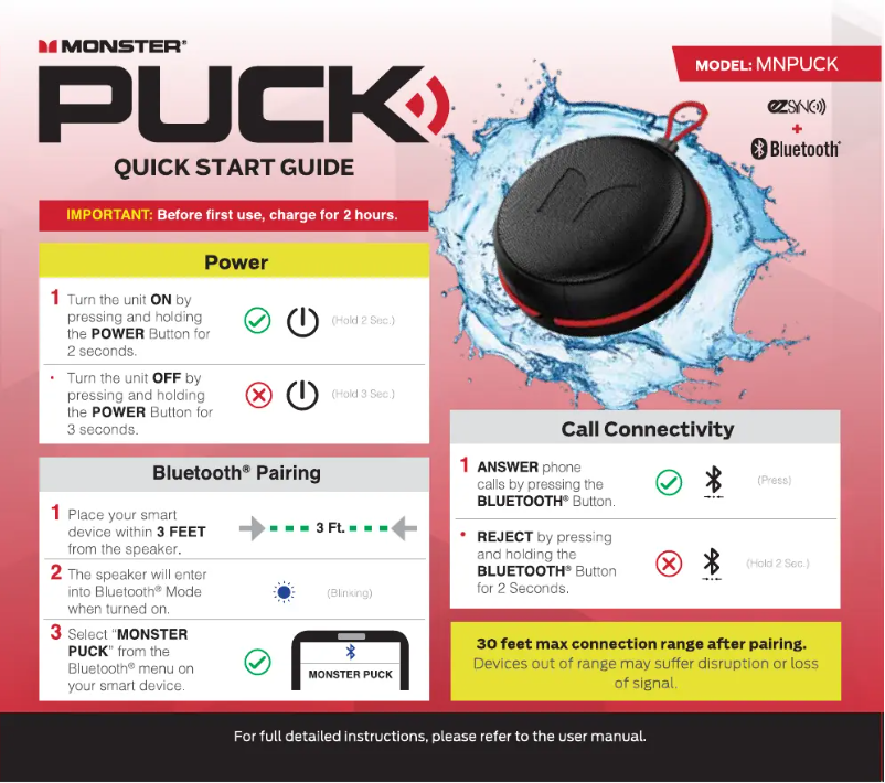 Imagen de la primera página del manual del dispositivo Puck