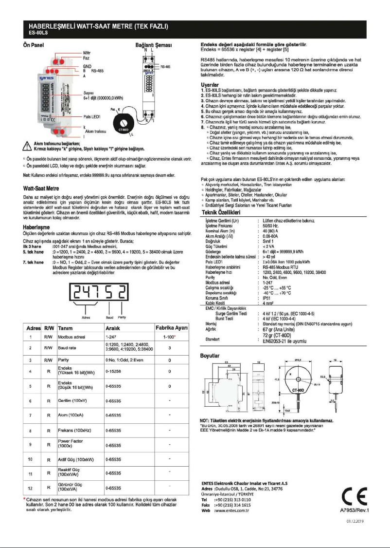 Imagen de la primera página del manual del dispositivo ES-80LS