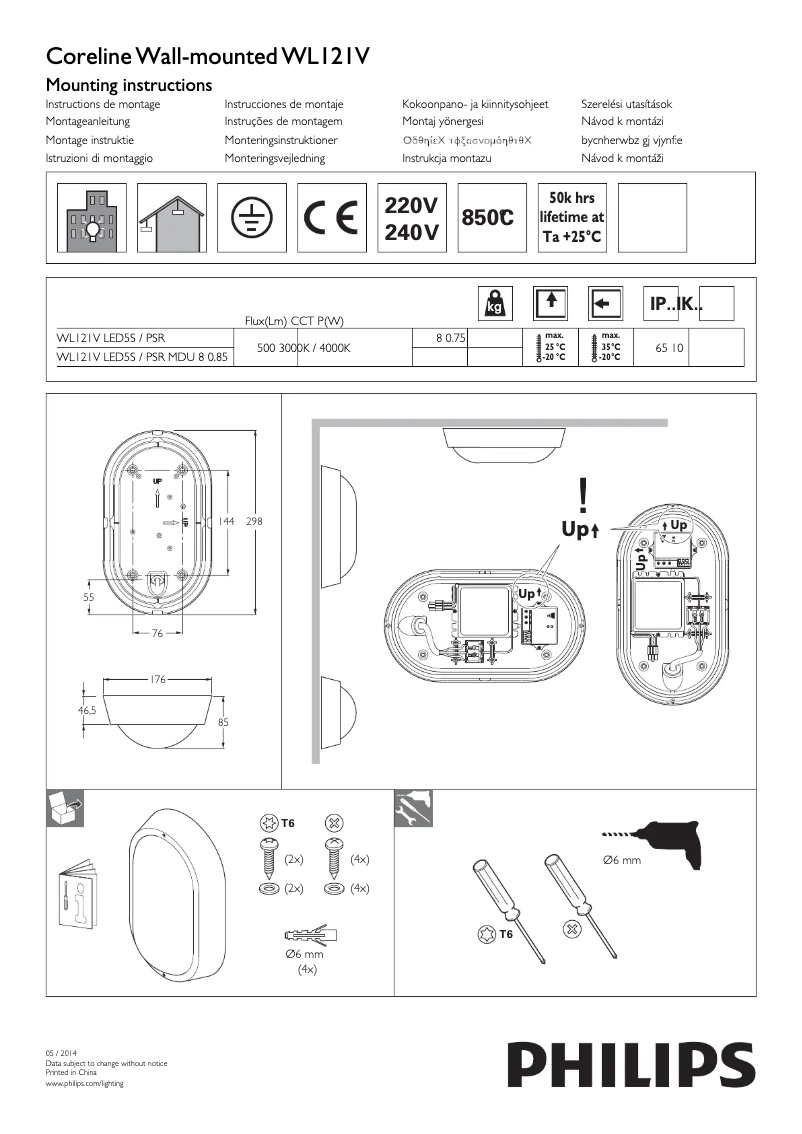 Imagen de la primera página del manual del dispositivo WL121V