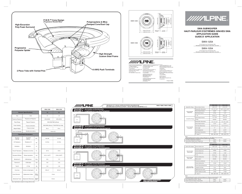 Imagen de la primera página del manual del dispositivo SWA-12S4
