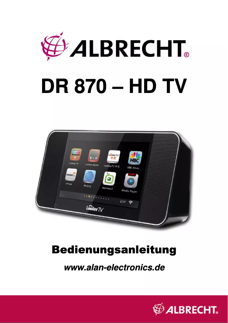 Página 1 del manual Manual de usuario Albrecht DR 870-TV