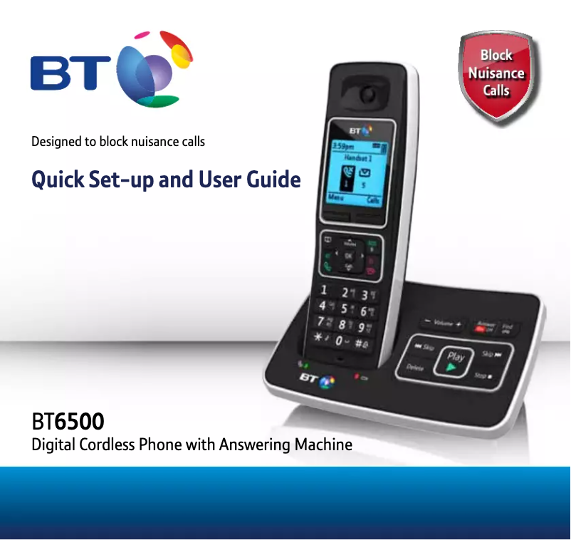 Página 1 del manual Manual de usuario British Telecom BT6500 Quad