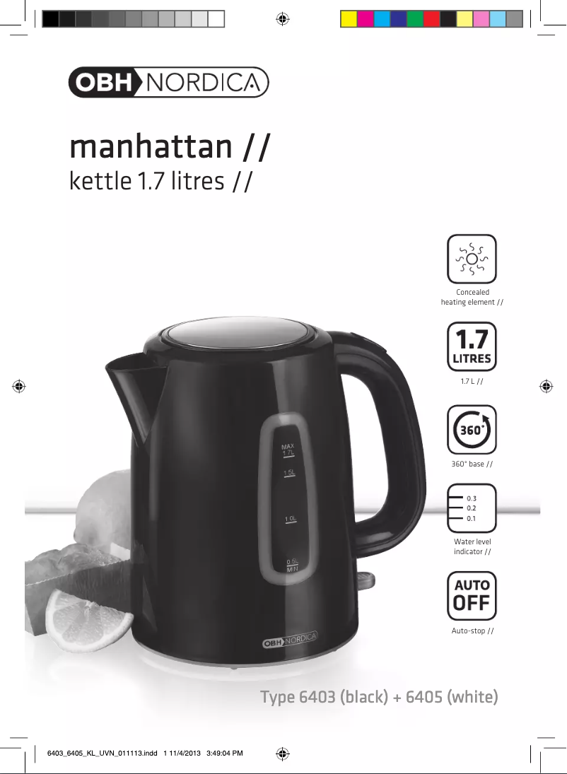 Página nº 1 - Manual de usuario OBH Nordica Manhattan 6402