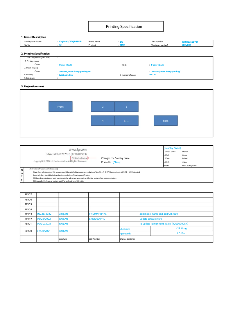 Página nº 1 - Guía de instalación LG 27QP88D