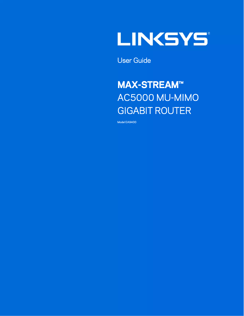 Página nº 1 - Manual de usuario Linksys Max-Stream EA9400
