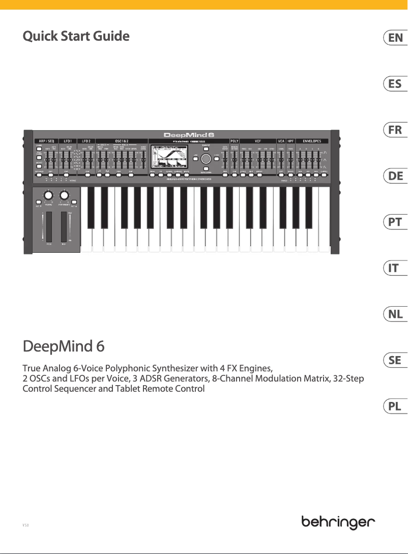 Imagen de la primera página del manual del dispositivo DeepMind 6