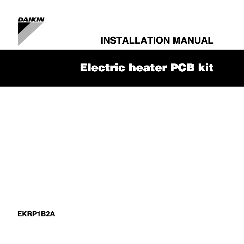 Página 1 del manual Manual de usuario Daikin EKRP1B2A
