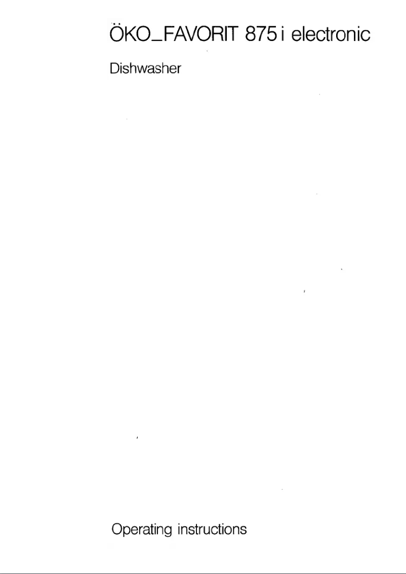 Imagen de la primera página del manual del dispositivo Favorit 875 I W