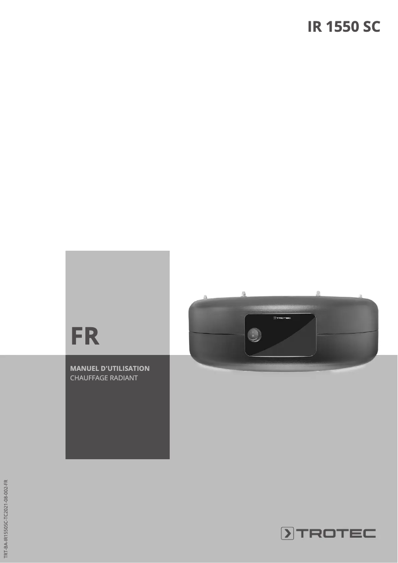 Imagen de la primera página del manual del dispositivo IR 1550 SC