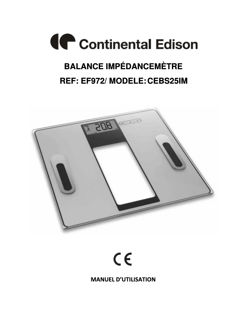 Imagen de la primera página del manual del dispositivo CEBS25IM