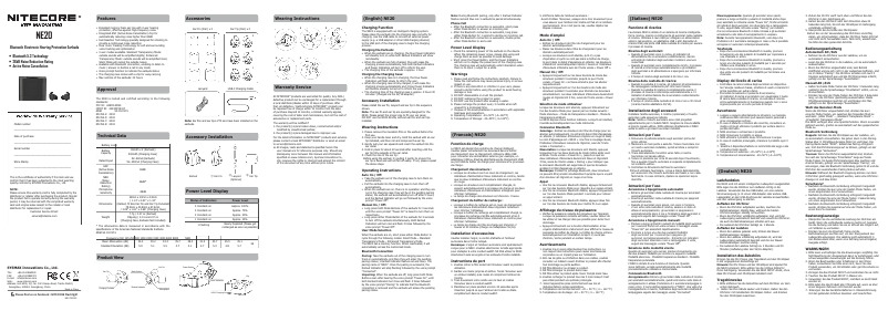Página 1 del manual Manual de usuario Nitecore NE20