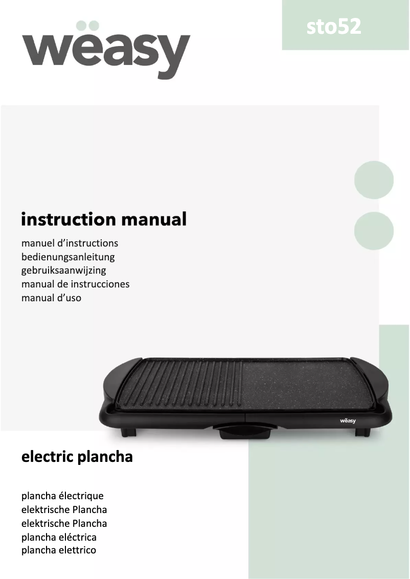 Imagen de la primera página del manual del dispositivo STO52