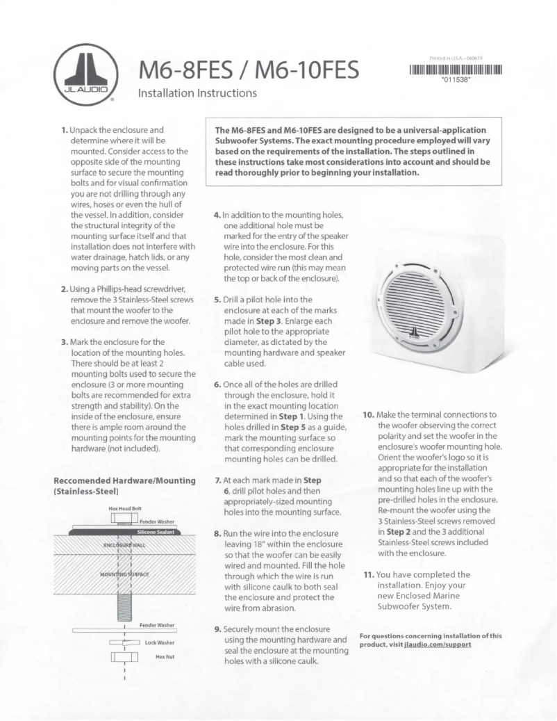 Imagen de la primera página del manual del dispositivo M6-10FES