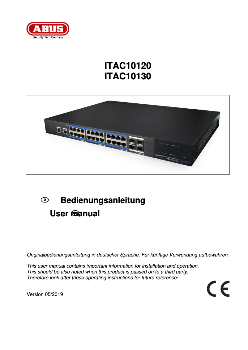 Página nº 1 - Manual de instrucciones Abus ITAC10120