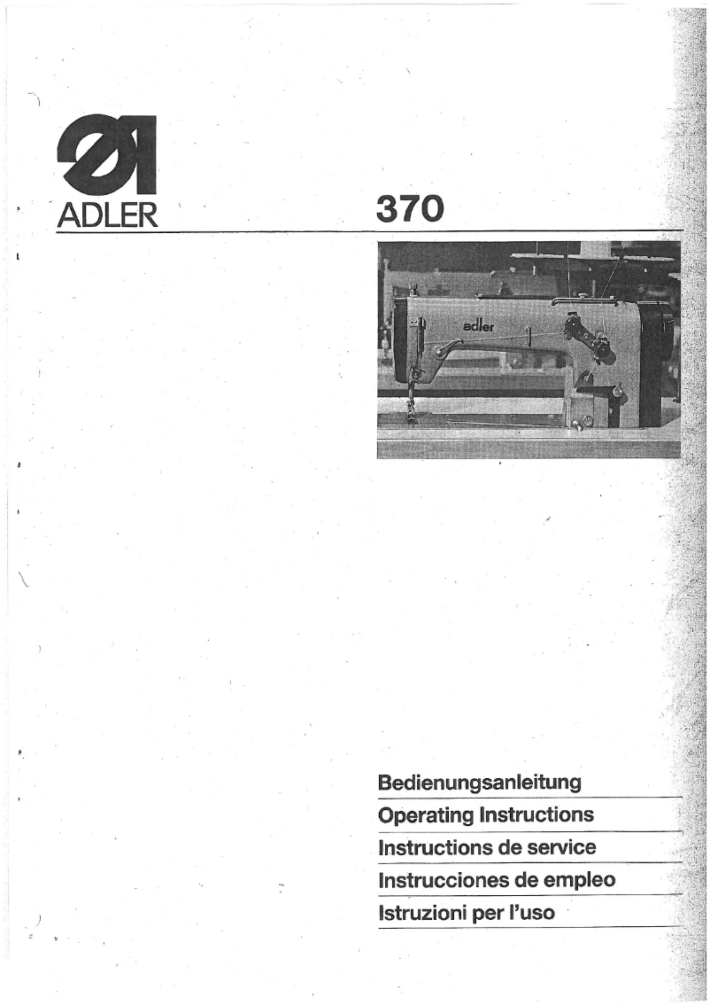 Página 1 del manual Manual de usuario Dürkopp Adler 370