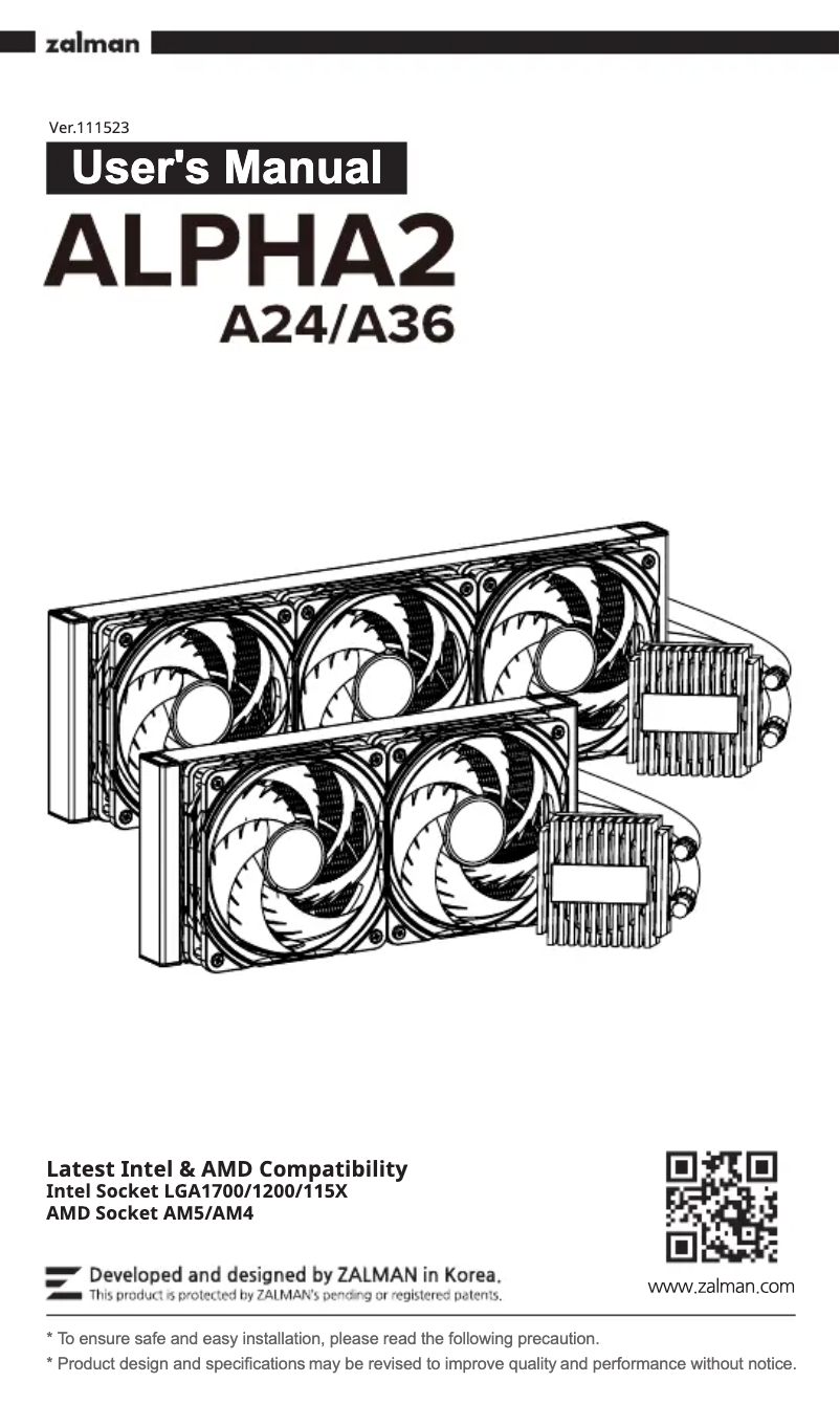Imagen de la primera página del manual del dispositivo ALPHA2 A24