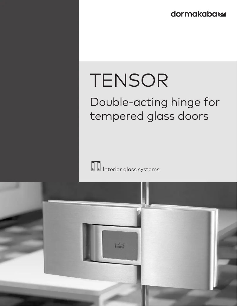 Página 1 del manual Folleto Dormakaba Tensor