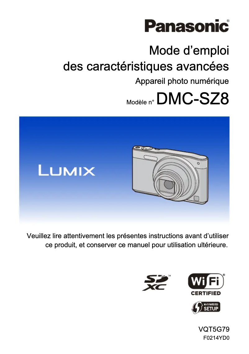Imagen de la primera página del manual del dispositivo Lumix DMC-SZ8