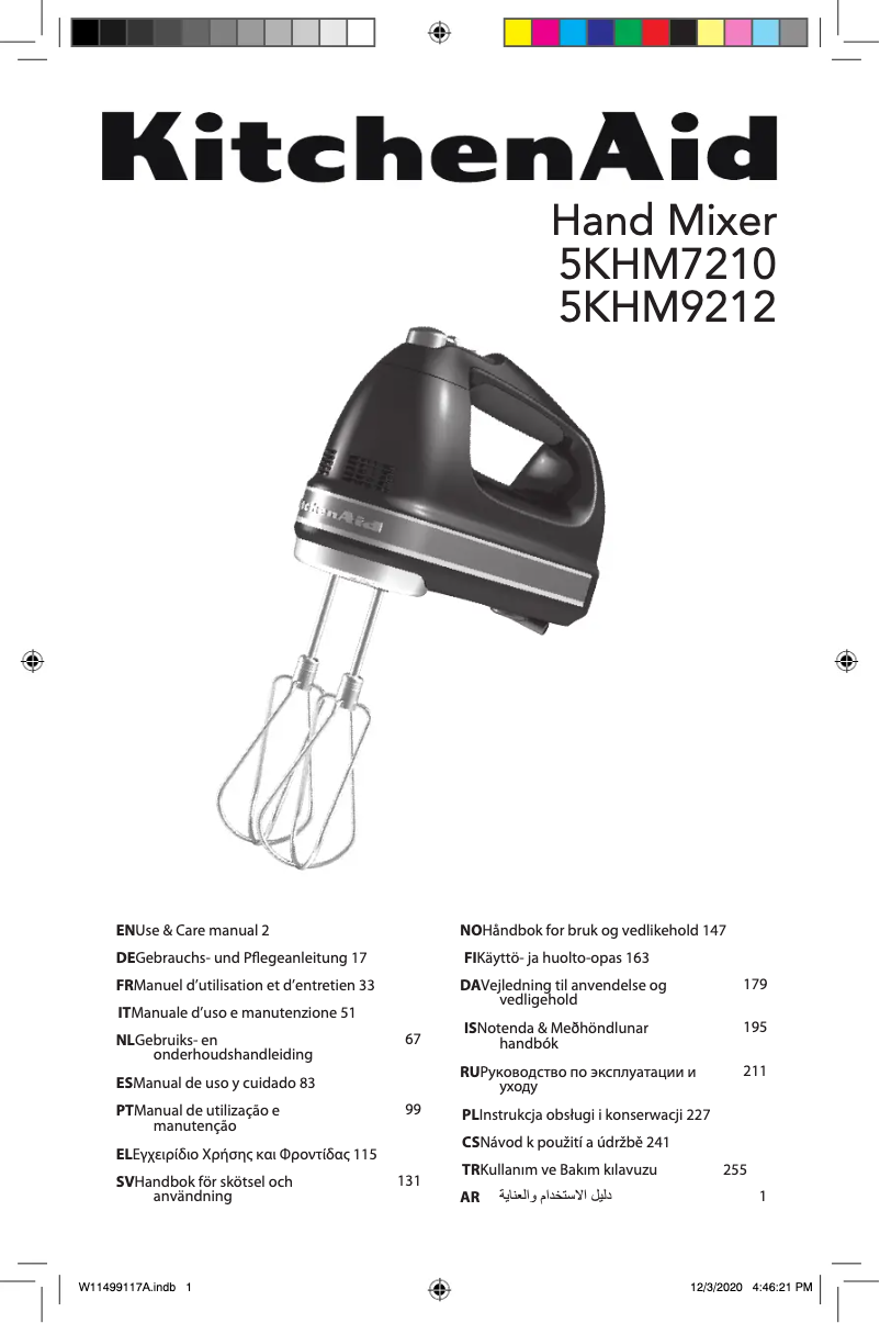 Imagen de la primera página del manual del dispositivo 9 Speed 5KHM9212