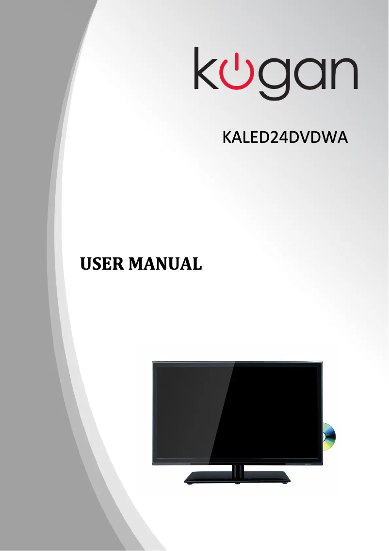 Imagen de la primera página del manual del dispositivo KALED24DVDWA