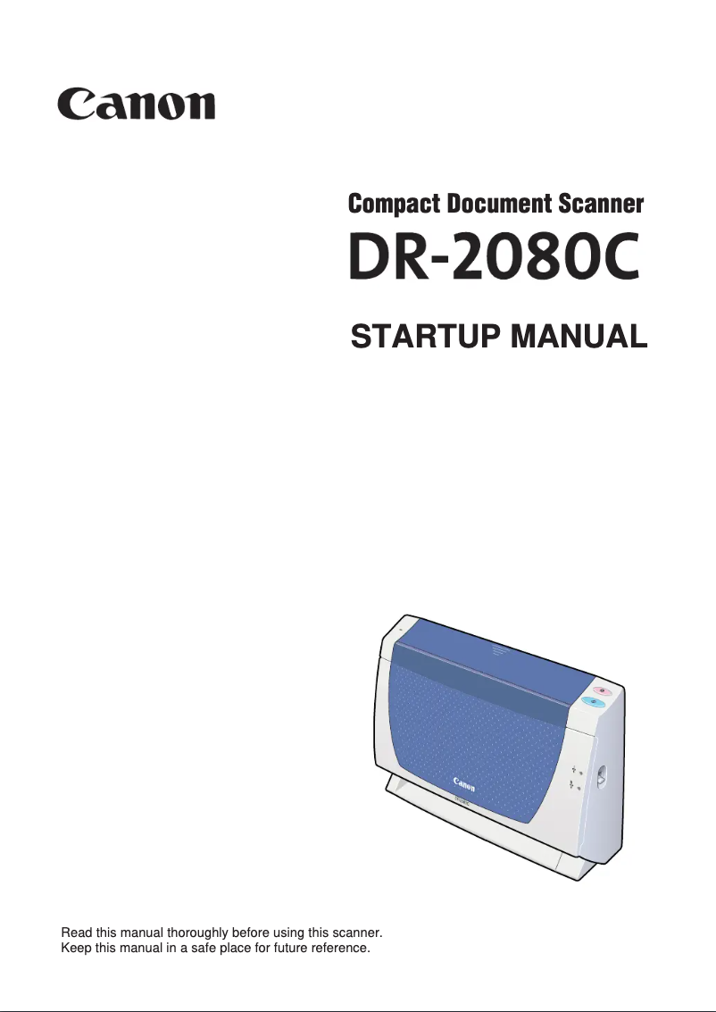 Página 1 del manual Manual de usuario Canon imageFORMULA DR-2080C