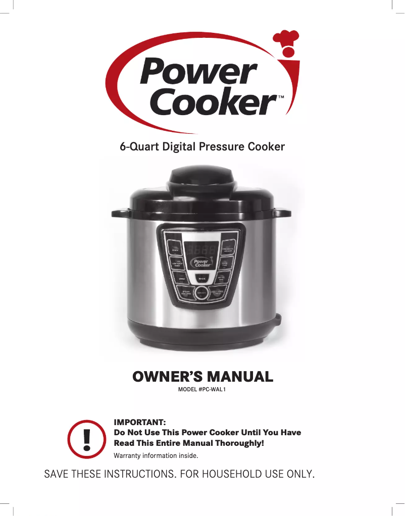 Página 1 del manual Manual de usuario Power Cooker PC-WAL1