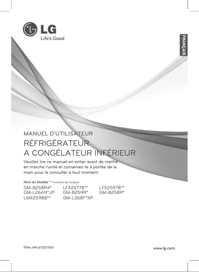 Página nº 1 - Manual de usuario LG LFX25778ST